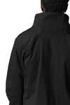 Dry jersey wrap high-neck sweater, Black