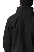 Dry jersey wrap high-neck sweater, Black