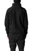 Dry jersey wrap high-neck sweater, Black