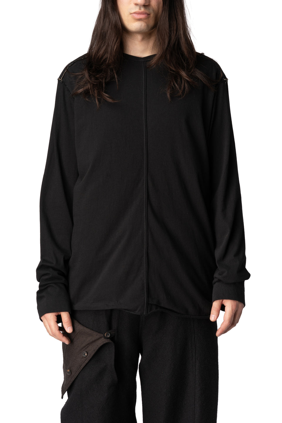 Front seam long sleeve t-shirt