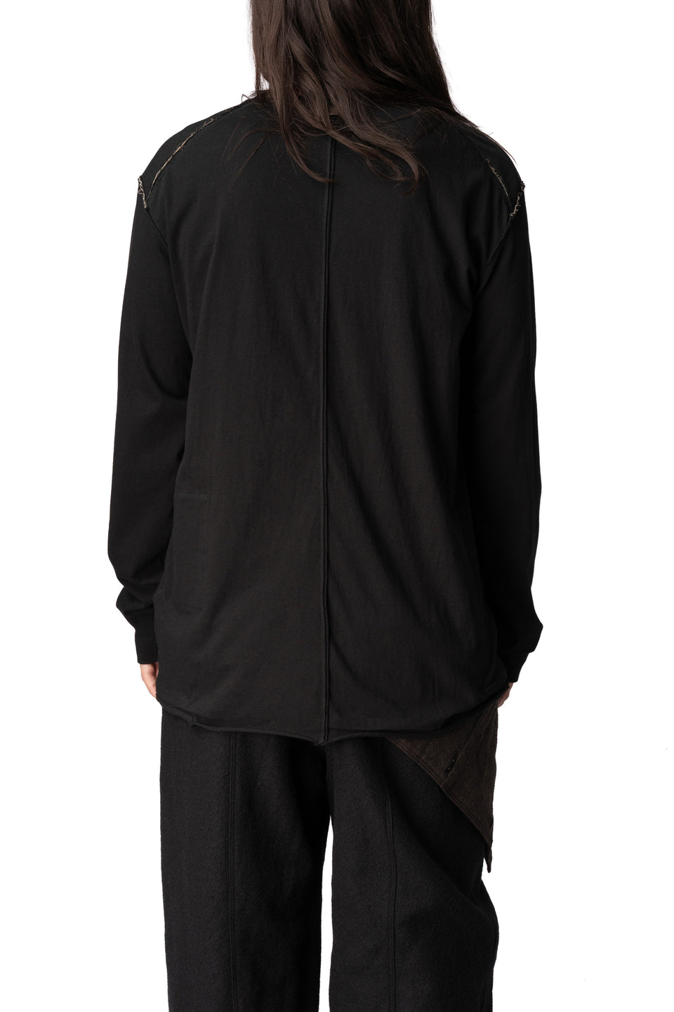 Front seam long sleeve t-shirt