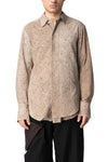 Screen print removable collar shirt