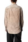 Screen print removable collar shirt