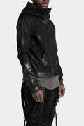 Julius_7 | AW25 - Coated cotton zip hoodie, 917CUM1