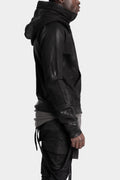 Julius_7 | AW25 - Coated cotton zip hoodie, 917CUM1