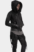 Julius_7 | AW25 - Coated cotton zip hoodie, 917CUM1