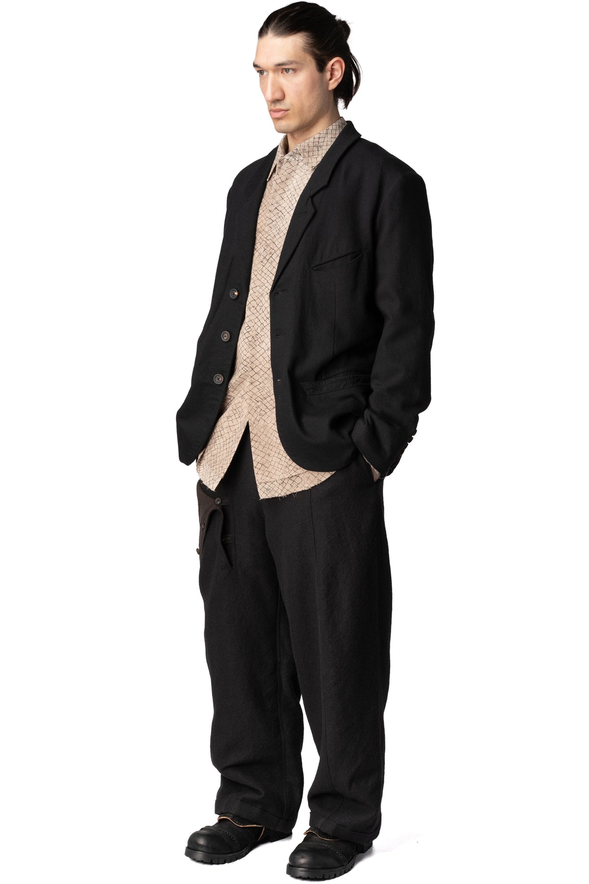 Notch collar 3 button blazer