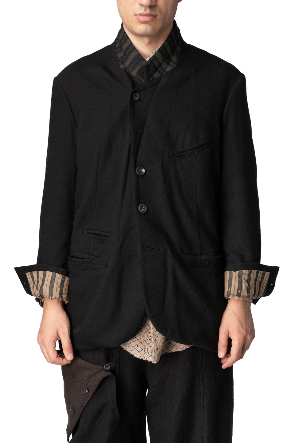 Notch collar 3 button blazer