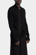 Julius_7 | AW25 - Ribbed wool zip cardigan, 917KNM1