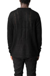 Mohair distressed knit pullover