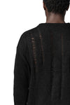 Mohair distressed knit pullover