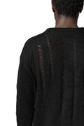 Mohair distressed knit pullover