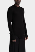 Julius_7 | AW25 - Cotton silk crewneck sweater, 917CUM7