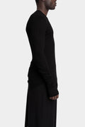 Julius_7 | AW25 - Cotton silk crewneck sweater, 917CUM7