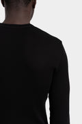Julius_7 | AW25 - Cotton silk crewneck sweater, 917CUM7