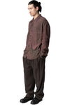Asymmetric collar shirt