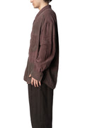 Asymmetric collar shirt