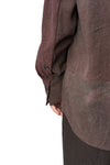 Asymmetric collar shirt