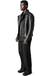 Buffalo leather biker jacket
