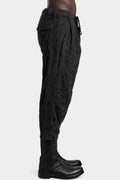 Deformed herringbone jacquard cropped pants