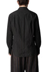 Layered collar double-breasted shirt