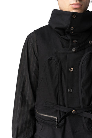 High-neck utility vest