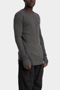 Ribbed long sleeve t-shirt, Dust