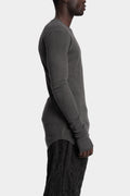 Ribbed long sleeve t-shirt, Dust