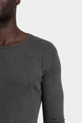 Ribbed long sleeve t-shirt, Dust