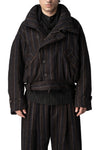 High collar cropped down jacket