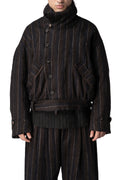 High collar cropped down jacket