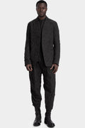 Deformed herringbone jacquard jacket