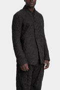 Deformed herringbone jacquard jacket
