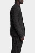 Deformed herringbone jacquard jacket