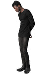 Leather stretch pants