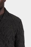 Deformed herringbone jacquard jacket