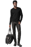 Calfskin leather weekender bag