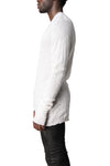 Light wool crew neck sweater, White