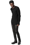 Light wool crew neck sweater, Black