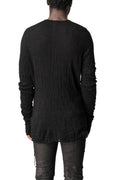 Light wool crew neck sweater, Black