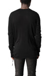 Wool silk crew neck sweater