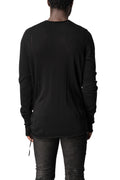 Wool silk crew neck sweater