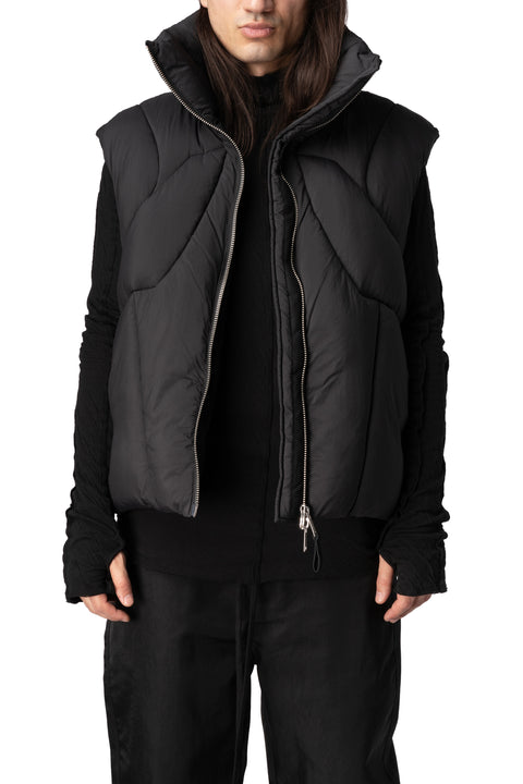Quilted Puffer Vest, Black