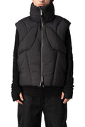Quilted Puffer Vest, Black