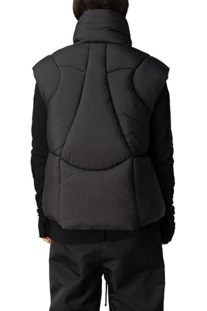 Quilted Puffer Vest, Black