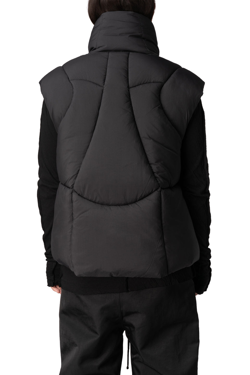 Quilted Puffer Vest, Black