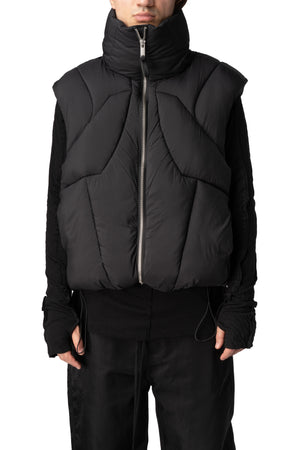 Quilted Puffer Vest, Black