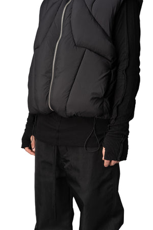 Quilted Puffer Vest, Black