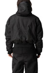 Hooded Bomber Jacket, Black