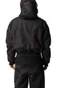 Hooded Bomber Jacket, Black